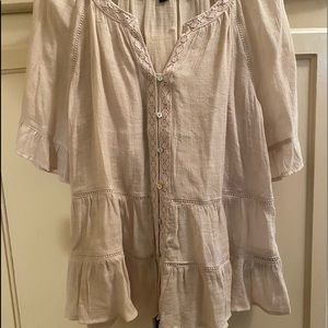 Zac & Rachel beige linen shirt. Size L, brand new, never worn. Good condition!